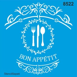 Afiyet Olsun - Stencil Boyama Şablonu - StencilSepeti