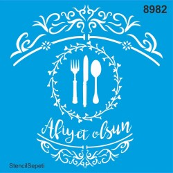 Afiyet Olsun - Stencil Boyama Şablonu - StencilSepeti