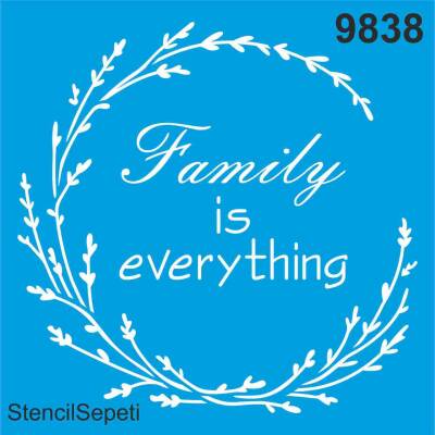 Aile Gibisi Yok - Stencil Boyama Şablonu - 1