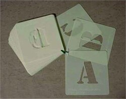 44 Parçalı Army Bold Harf ve Rakam Seti Stencil Boyama Şablonu - StencilSepeti