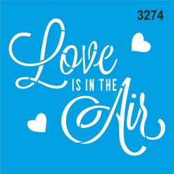 Aşk Havası - Stencil Boyama Şablonu - StencilSepeti