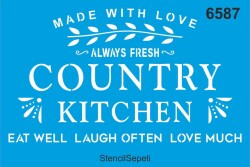 Aşkla Pişti - Stencil Boyama Şablonu - StencilSepeti