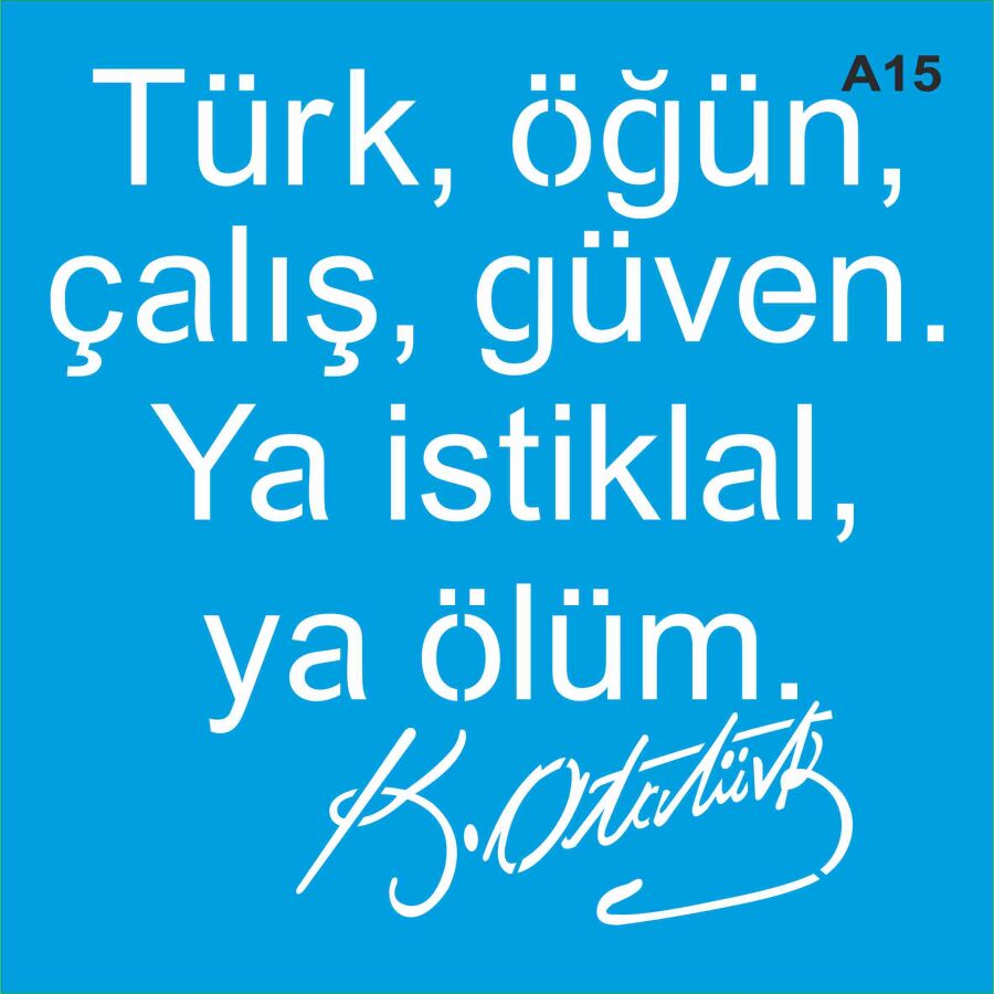Atatürk - Stencil Boyama Şablonu - 1