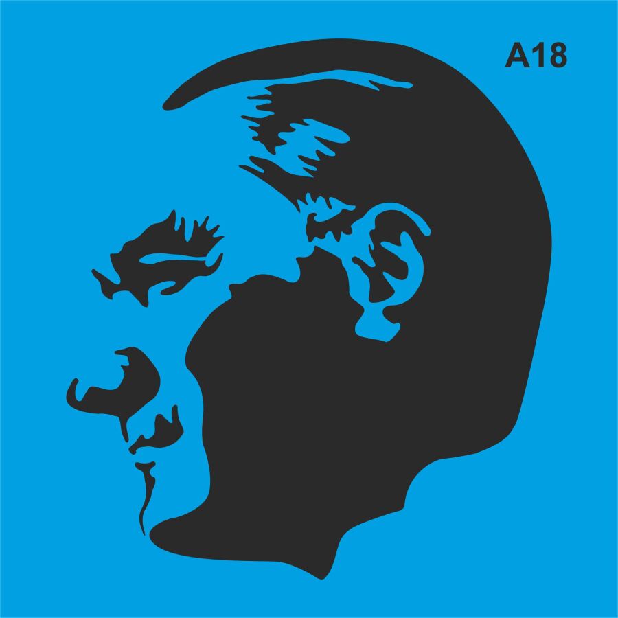Atatürk - Stencil Boyama Şablonu - 2