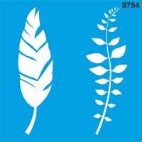 Yaprak - Stencil Boyama Şablonu - StencilSepeti