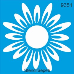 Ayçiçeği Deseni - Stencil Şablon - StencilSepeti