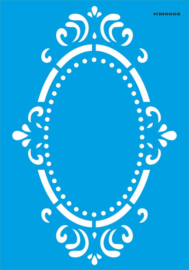 Ayna Deseni - Stencil Boyama Şablonu - 1