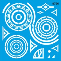 Aztek Deseni - Stencil Boyama Şablonu - StencilSepeti