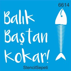 Balık Baştan Kokar - StencilSepeti