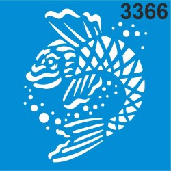 Balık Deseni - Stencil Boyama Şablonu - StencilSepeti