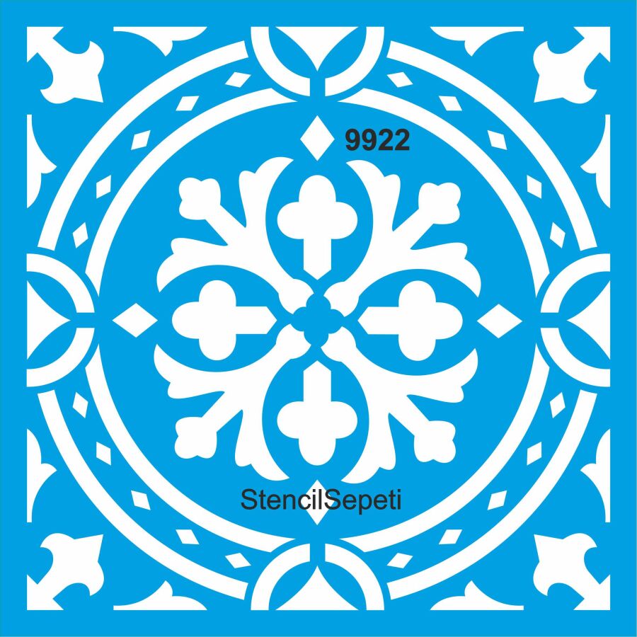 Aztek Duvar Deseni - Stencil Şablon - 1