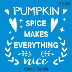 Balkabağının Tadı Başka Deseni - Stencil Boyama Şablonu - StencilSepeti