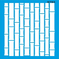 Bambu Deseni - Stencil Boyama Şablonu - StencilSepeti