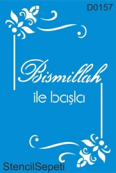 Bismillah Dua Deseni - Stencil Boyama Şablonu - StencilSepeti