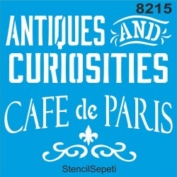 Cafe De Paris ve Antikacı - StencilSepeti