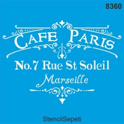 Cafe Paris - Marsilya - StencilSepeti