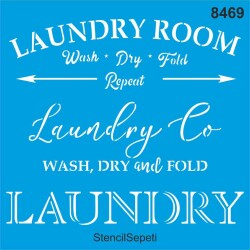 Çamaşırhane - Stencil Desen Şablonu - StencilSepeti