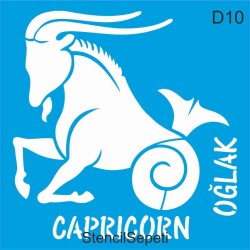 Capricorn - Oğlak - StencilSepeti