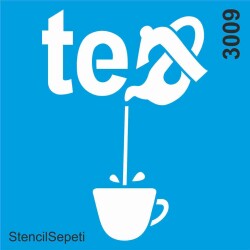 Çay - Stencil Boyama Şablonu - StencilSepeti