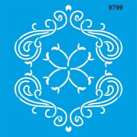 Çiçek Deseni - Stencil Boyama Şablonu - StencilSepeti