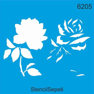 Çiçek Deseni - Stencil Şablon - 1