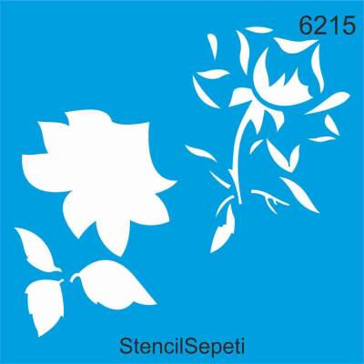 Çiçek Deseni - Stencil Şablon - 1