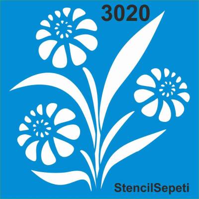 Çiçek Deseni - Stencil Şablon - 1