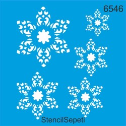 Çiçek Deseni - Stencil Şablon - StencilSepeti