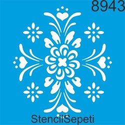 Çiçek Göbek Deseni - Stencil Şablon - StencilSepeti