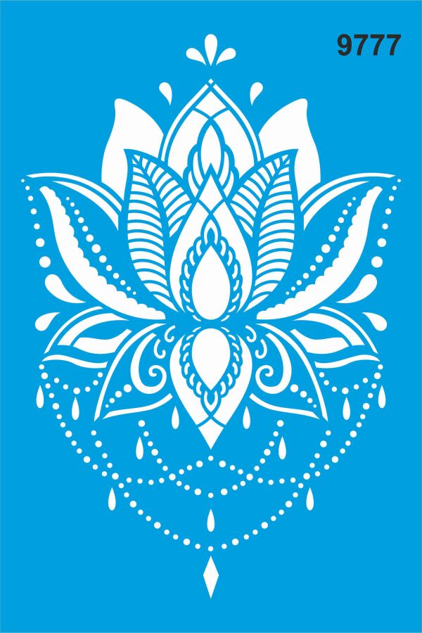 Çiçek - Stencil Boyama Şablonu - 1