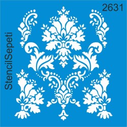 Çiçekli Göbek Deseni - Stencil Boyama Şablonu - StencilSepeti