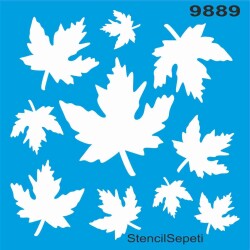 Çınar Yaprağı - Stencil Boyama Şablonu - StencilSepeti
