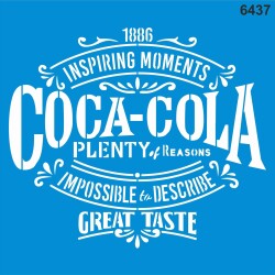 Coca Cola Deseni - Stencil Boyama Şablonu - StencilSepeti