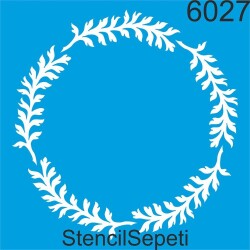 Dairesel Defne Taç - StencilSepeti