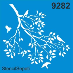 Daldaki Kuşlar - StencilSepeti