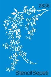 Dallar ve Yapraklar - Stencil Boyama Şablonu - StencilSepeti