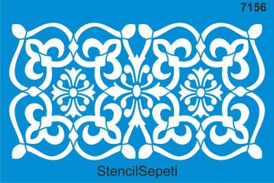 Damask Deseni - Stencil Boyama Şablonu - 1