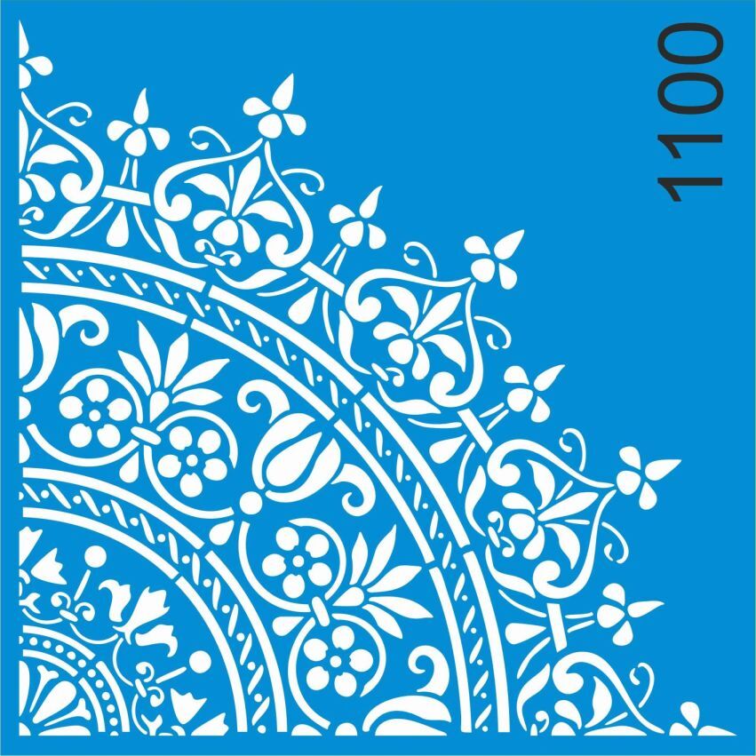 Damask Deseni - Stencil Şablon - 1