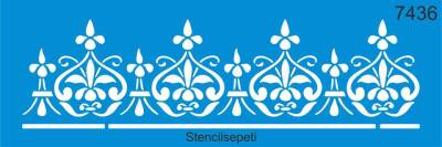 Damask Kenar Deseni - Stencil Şablon - Bordür - 1