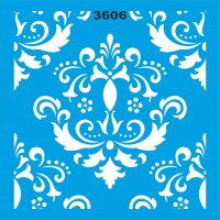 Damask Deseni - Stencil Boyama Şablonu - StencilSepeti