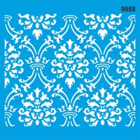 Damask - Stencil Boyama Şablonu - StencilSepeti