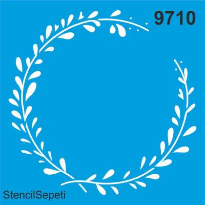 Defne Çelenk - Stencil Boyama Şablonu - 1