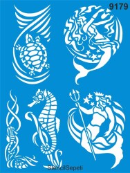 Deniz Desenleri - StencilSepeti