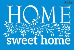 Evim Güzel Evim Deseni - Stencil Boyama Şablonu - StencilSepeti