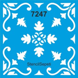 Fayans Deseni - Boyama Şablonu - StencilSepeti