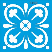 Fayans Deseni - Stencil Boyama Şablonu - StencilSepeti