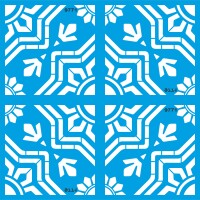 Fayans Deseni - Stencil Boyama Şablonu - 2