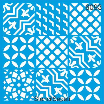 Fayans Deseni - Stencil Şablon - 1