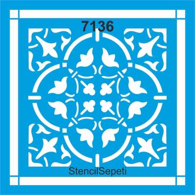 Fayans Deseni - Stencil Şablon - 1