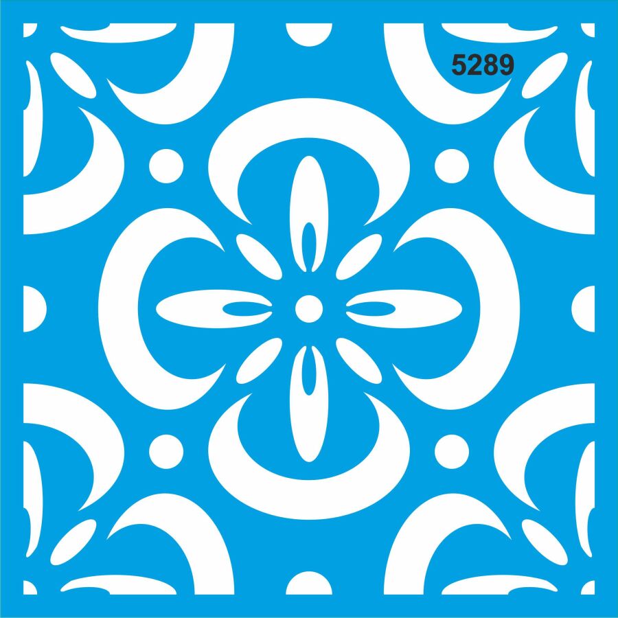Fayans Deseni - Stencil Boyama Şablonu - 1